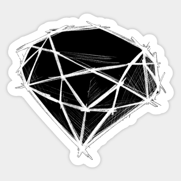 Inverted diamond Sticker by AshleyNikkiB